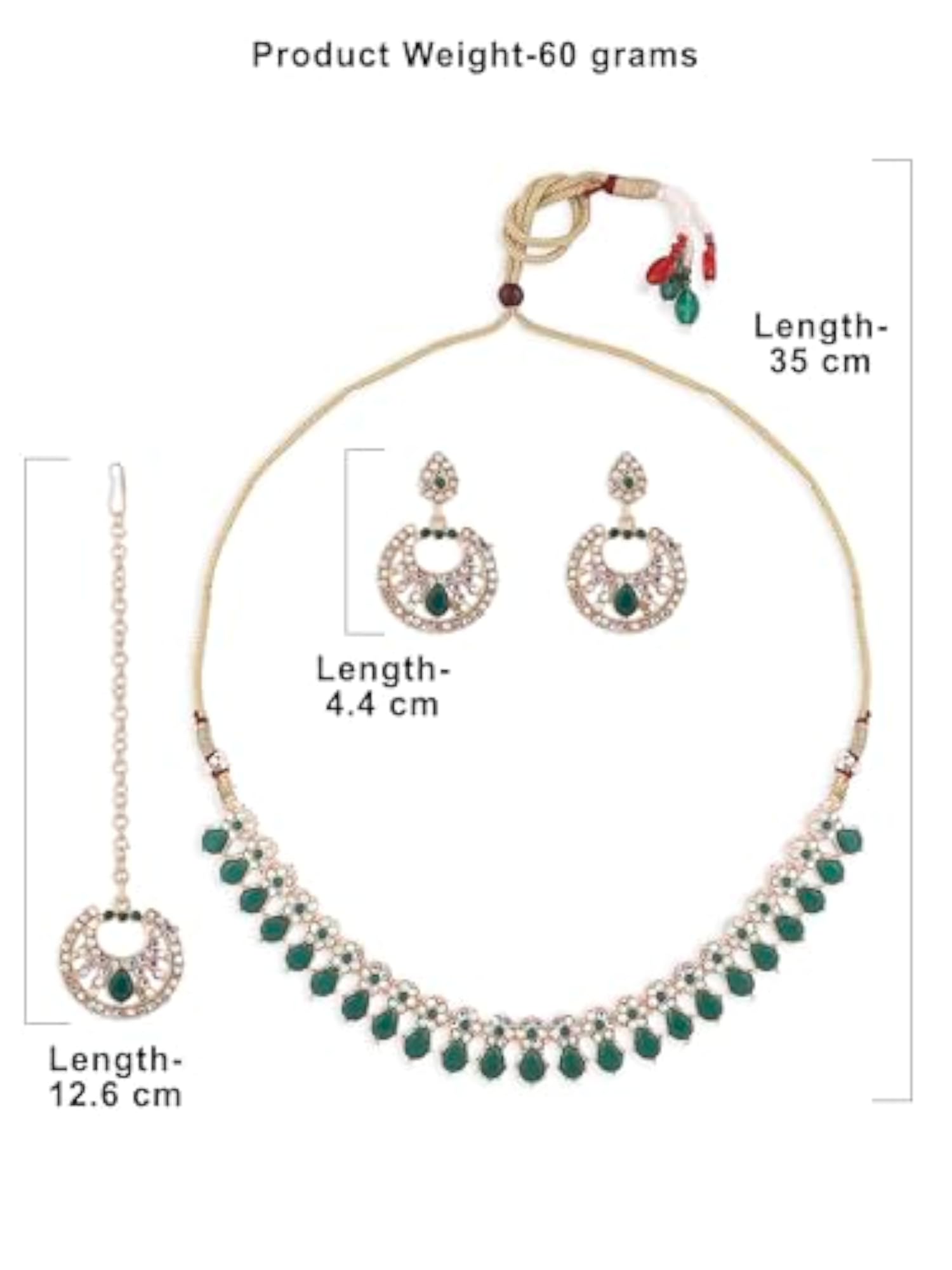 Green Unicorn Diamonds & Stones Jewelry Set-ZPFK16623